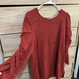 Max Studio Long Sleeved Burgundy Shirt - Size XL